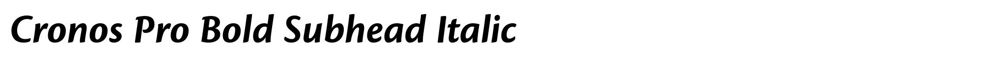 Cronos Pro Bold Subhead Italic image